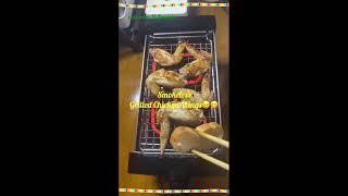 My Cute Smokeless Griller and Grilling Chicken Wings by mommyla M.Oonishi