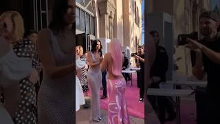 @dualipa and @KarolG on the pink carpet for the #Barbie movie premiere