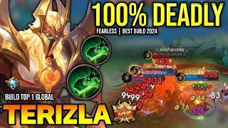 TERIZLA BEST BUILD 2024  BUILD TOP GLOBAL TERIZLA GAMEPLAY  MOBILE LEGENDS