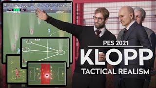 Using Klopps Real-Life Tactics in PES 2021 False no.9 & Attacking Fullbacks  Tactical Realism #1