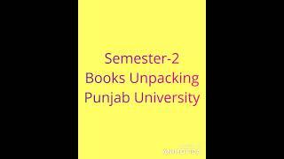 U.S.O.L Punjab University Books Unpacking & Review