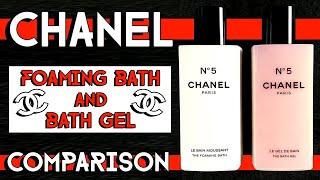 CHANEL N°5 foaming bath and bath gel perfume review and comparison - No5 fragrance