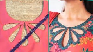 New Neck Design for Summers Eid Cutting and stitching by Fizza Mir