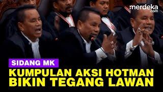 Kumpulan Aksi Hotman Paris di Sidang MK Bicara Nada Tinggi Hingga Bikin Tegang 01 & 03