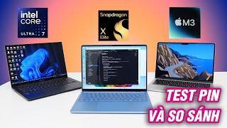 Test pin Surface Laptop 7 Snapdragon X Elite tốt hơn Apple M3 và Intel Core Ultra 7