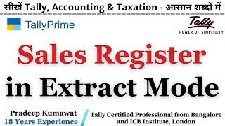 Extract Sales Register in Tally Prime - Accounting Software Tips  Sales Register