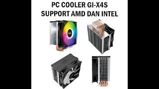 Unboxing Cpu Cooler pc cooler GI-X4S RGB 120mm support intel dan amd