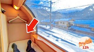 Cheapest Private Room on Japans Overnight Sleeper Train  12 Hour Trip from Tokyo 寝台特急サンライズ出雲 vlog