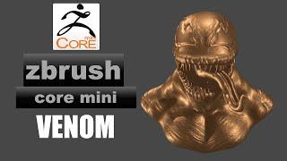 Sculpting VENOM  zbrush core mini