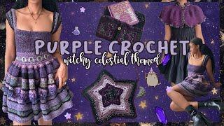  Purple Crochet   Witchy Celestial Themed 