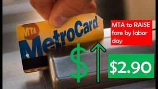 LATEST MTA Proposes to Raise Subway & Bus Fare to $2.90