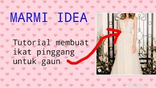 طريقة تفصيل حزام لفستان # cara membuat ikat pinggang untuk gaun# how to make a belt for a dress