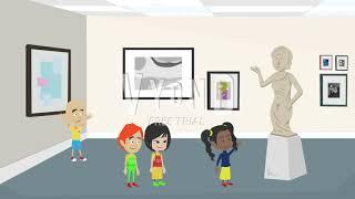 Caillou goes to the museum