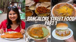 Best BANGALORE Street Food Tour Part 1  Ghee Podi Idli Holige Dosa Biryani & More