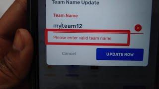 How to fix Please enter valid team name problem solve in MyTeam11 Fantasy Cricket