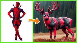 AVENGERS But DEER VENGERS  all Marvel & DC characters 2024 #AI #superheroes