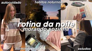 MINHA ROTINA DA NOITE MORANDO SOZINHA  inverno chegou hábitos noturnos disciplina & motivação…