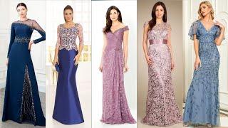 Prom Evening Gown Design Full Embroidery Styles 2024  Pink Mother Of the Bride dresses New Designs