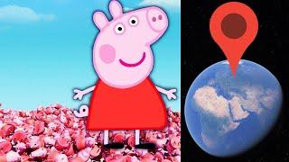 Peppa pig 50000 TIMES on Google Earth