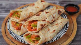 Vegetable Paratha Roll  Easy Lunchbox Recipe  Mix Veg Roll Recipe  Toasted