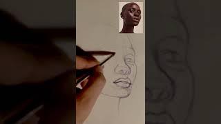 how to draw a portrait drawing for beginners #shorts #short