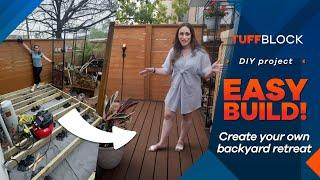 Build A Simple Ground Level Deck  Fast and Easy using TuffBlock