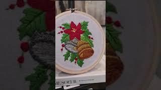 Christmas flowers_ embroidery Christmas