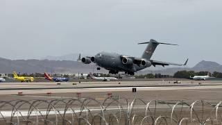 26L arrival – U.S. Air Force C-17 Globemaster III lands at Las Vegas  01-0193