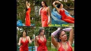 Cute Pool Story Trailer #wetlook #pool #wetdress