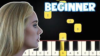 Easy On Me - Adele  Beginner Piano Tutorial  Easy Piano