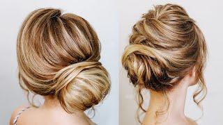 2 hairstyles for middle length hair Simple textured bun for thin hair   Textured simple low bun