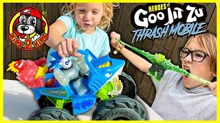 Goo Jit Zu THRASHMOBILE Battle & Rescue Kids Play With Goo Shifters & Transforming Monster Truck