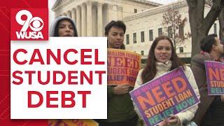 Protesters urge Supreme Court to uphold student debt relief