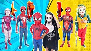 What If Many SPIDER-MAN & JOKER in 1 HOUSE ?? Where are KID SPIDER MAN and Valak? Action Real life
