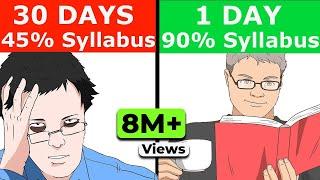 FASTEST WAY TO COVER ENTIRE SYLLABUS 1 DAYNIGHT BEFORE EXAMS  HOW TO STUDY IN EXAM TIME