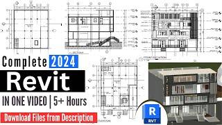 🟢Revit Architecture Complete Project Tutorial  5+ Hours for Beginners