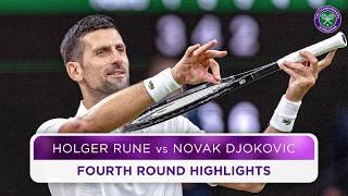 Djokovic relentless against Rune  Holger Rune vs Novak Djokovic  Highlights  Wimbledon 2024