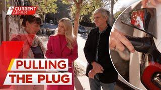 Couple threatened with fine for using electric vehicle charger cable in public  A Current Affair