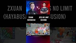 1 vs 1 Zxuan Hayabusa vs Jess No Limit Gusion  0 - 2 #zxuan #jessnolimit