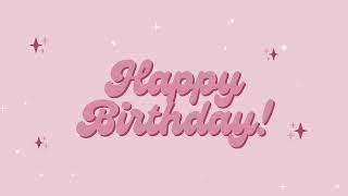 Happy Birthday Pink 70s 80s   Happy Birthday Screensaver  Pink 70s 80s Birthday Tv Art Banner