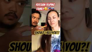 Russian Wifey angry.. #filipino #filipinofood #humor #funny #philippines #husbandwife #fyp