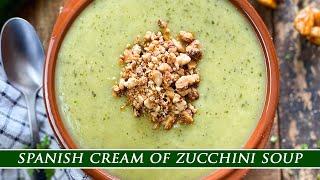 Spanish Cream of Zucchini Soup with Honey Roasted Almonds