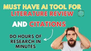 Do hours of Research Literature review in minutes using this New AI tool Auto Citations References