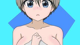 Uzaki Chan bathing   a parody of animation 