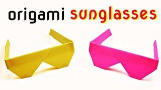 Simple Origami  Sunglasses   Easy to make  Paper Folding Crafts  Origami Arts