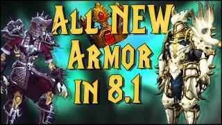 Checking Out All New Armor Sets in 8.1 In-Game Preview on Most Races + Tmog Crown?