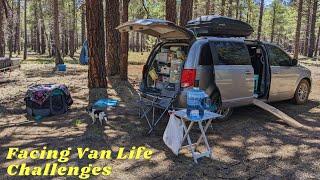 Im Facing Some VAN LIFE Challenges This Week 🫣  Minivan Camping in Northern Arizona