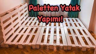 Ahşap paletten yatak yaptık