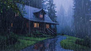 HEAVY RAIN at Night to Sleep Well and Beat Insomnia  Thunderstorm for Insomnia ASMR