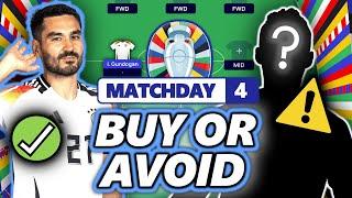 PLAYERS TO BUY  AND AVOID ️ FOR MATCHDAY 4ROUND OF 16  EURO 2024 FANTASY TIPS STRATEGY ADVICE
